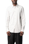 Slim sutured cotton shirt, Off White
