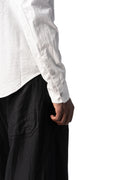 Slim sutured cotton shirt, Off White