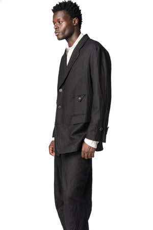Forme D'Expression | AW26 - Semi double breasted wool linen car coat, HC021