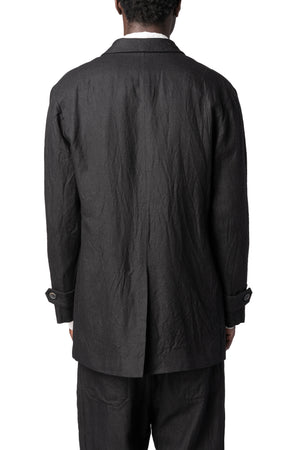 Forme D'Expression | AW26 - Semi double breasted wool linen car coat, HC021