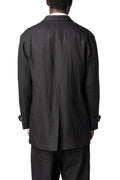 Semi double breasted wool linen car coat