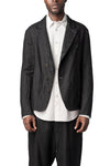 Cropped wool linen mess jacket