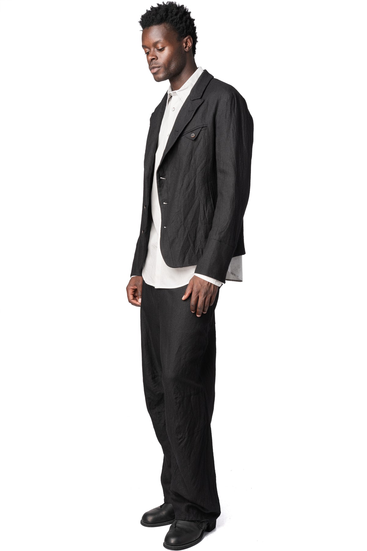 Forme D'Expression | AW26 - Cropped wool linen mess jacket, UG073