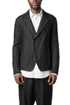 Cropped wool linen mess jacket