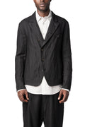 Cropped wool linen mess jacket