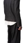 Cropped wool linen mess jacket