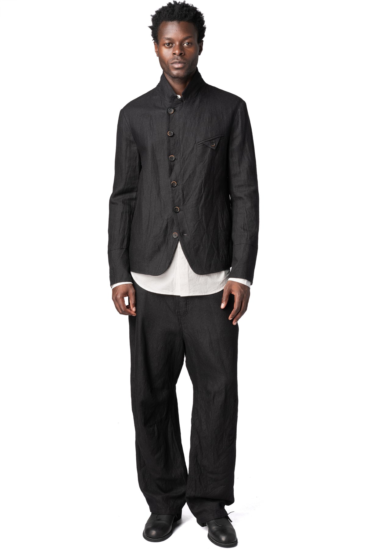 Forme D'Expression | AW26 - Cropped wool linen mess jacket, UG073
