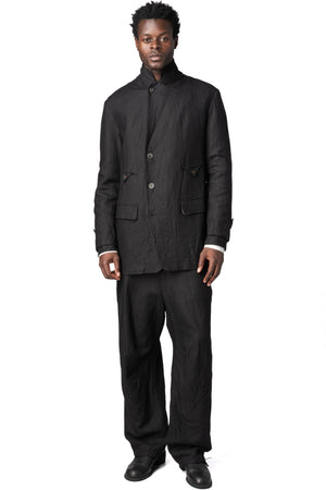 Forme D'Expression | AW26 - Semi double breasted wool linen car coat, HC021