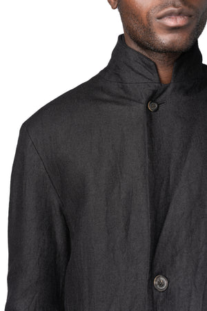 Forme D'Expression | AW26 - Semi double breasted wool linen car coat, HC021