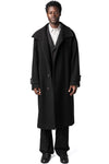 High neck wool cashmere overcoat