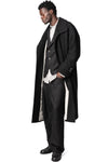 High neck wool cashmere overcoat