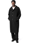 High neck wool cashmere overcoat