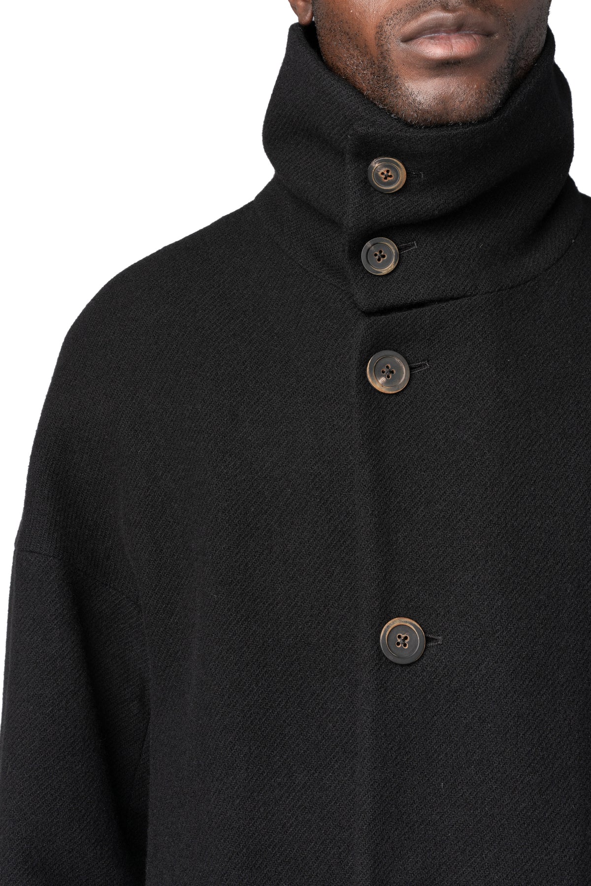 Forme D'Expression | AW26 - High neck wool cashmere overcoat, HC022