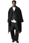 High neck wool cashmere overcoat