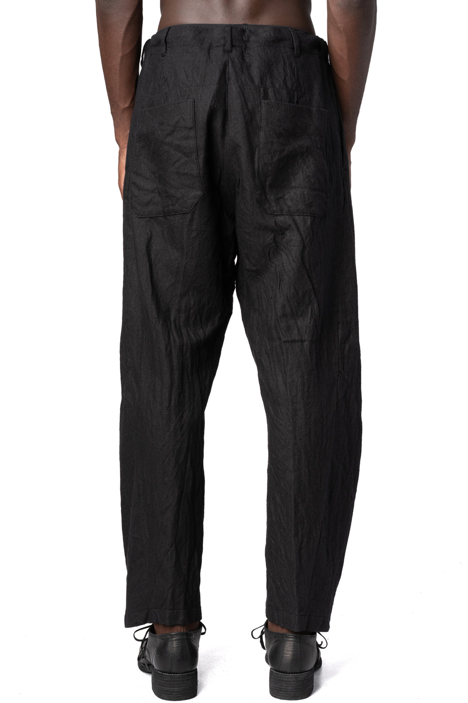 Baggy casual wool linen pants