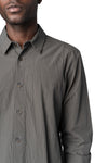 Slim sutured cotton shirt, Carbon