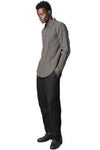 Slim sutured cotton shirt, Carbon