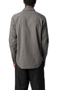 Slim sutured cotton shirt, Carbon