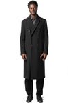 Double breasted wool cashmere chester coat, Anthracite