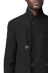Double breasted wool cashmere chester coat, Anthracite