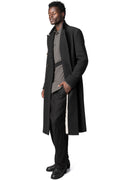 Double breasted wool cashmere chester coat, Anthracite