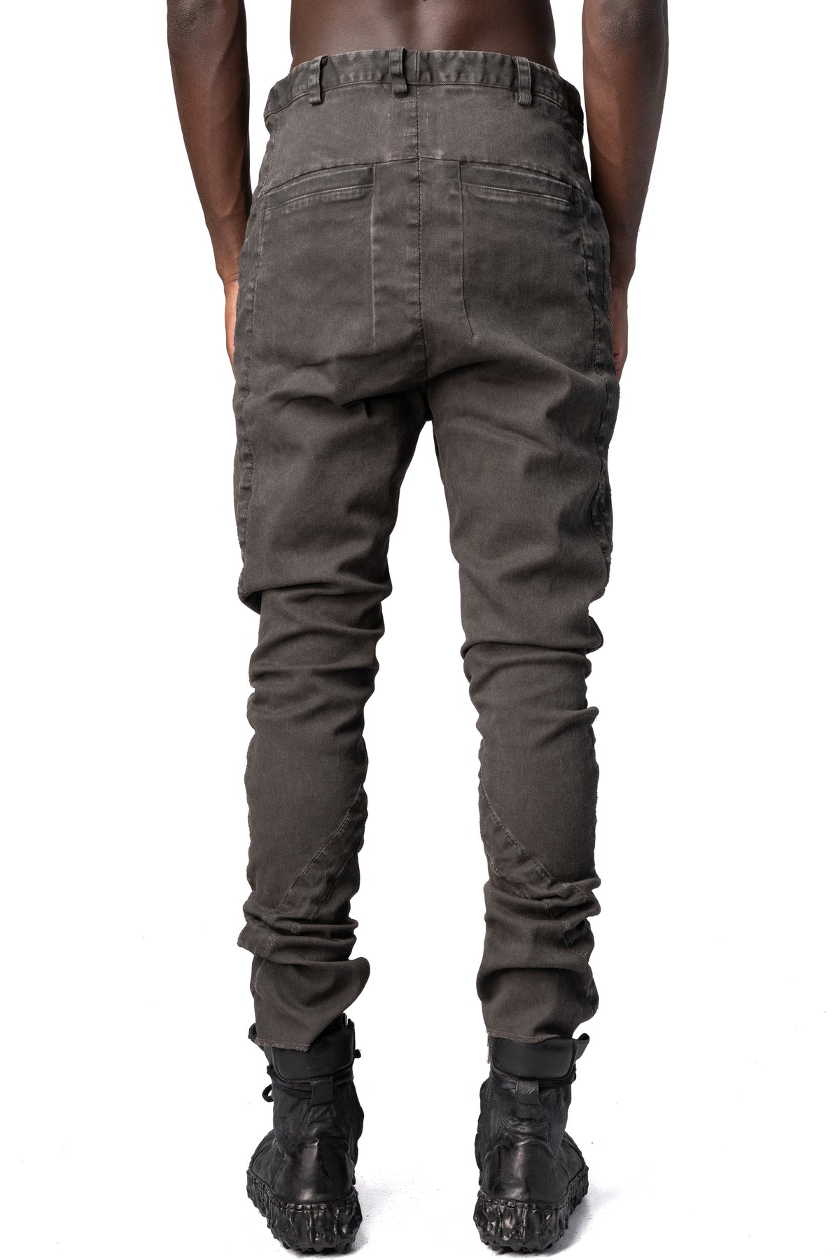 MD75 | AW26 - Stretch cotton dropped crotch pants, Brown Fade MD13168