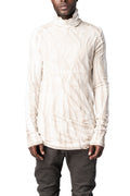 Double layer cotton roll neck long sleeve top, Perl Dissolve