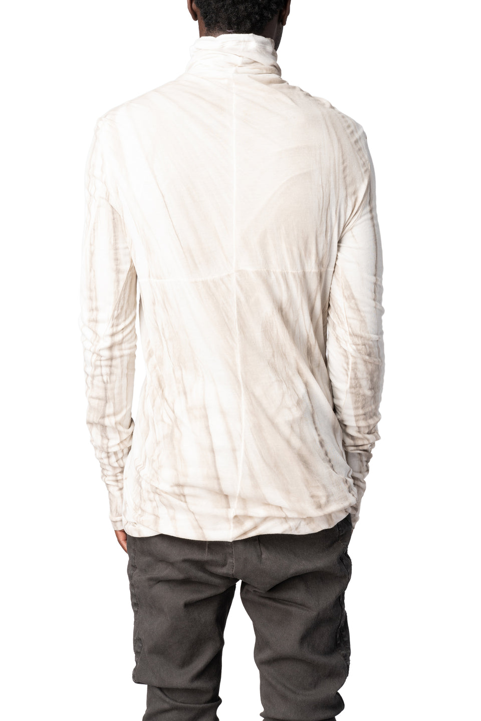 Double layer cotton roll neck long sleeve top, Perl Dissolve