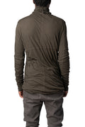 Double layer cotton roll neck long sleeve top, Military Fade