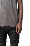 Panelled crew neck cotton t-shirt, Antra Wash
