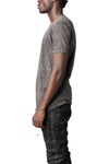 Panelled crew neck cotton t-shirt, Antra Wash
