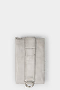 Folded leather wallet, Dirty grey