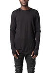 Fine gauge light wool crew neck sweater