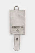 Folded leather wallet, Dirty grey