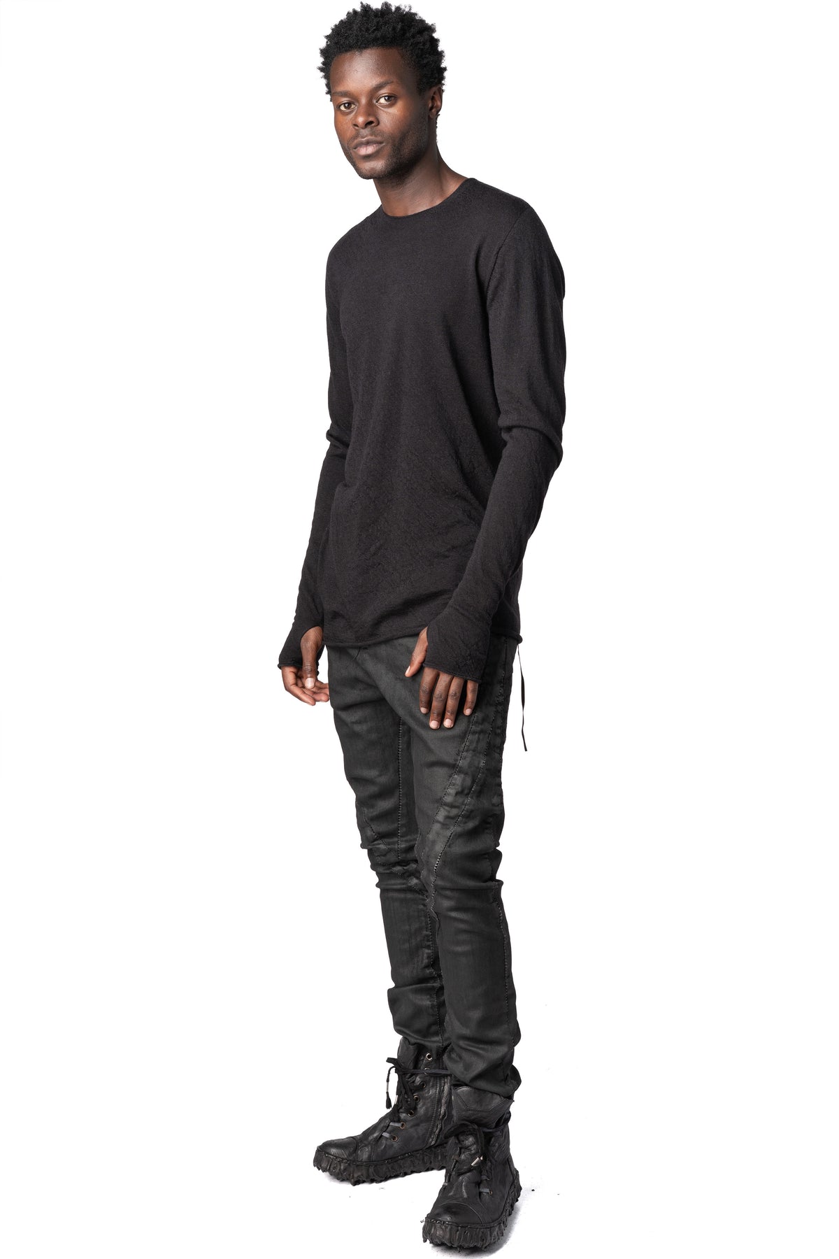 MD75 | AW26 - Fine gauge light wool crew neck sweater, MD13125