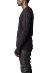 Fine gauge light wool crew neck sweater
