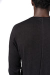 Fine gauge light wool crew neck sweater