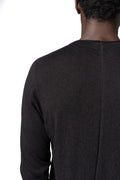 Fine gauge light wool crew neck sweater