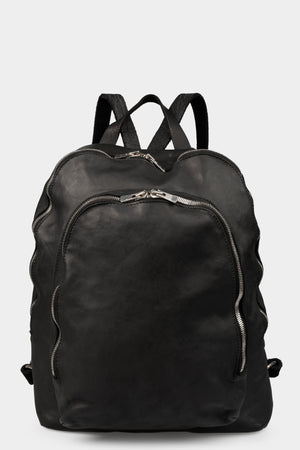 GUIDI | Double compartment leather backpack | DBP06