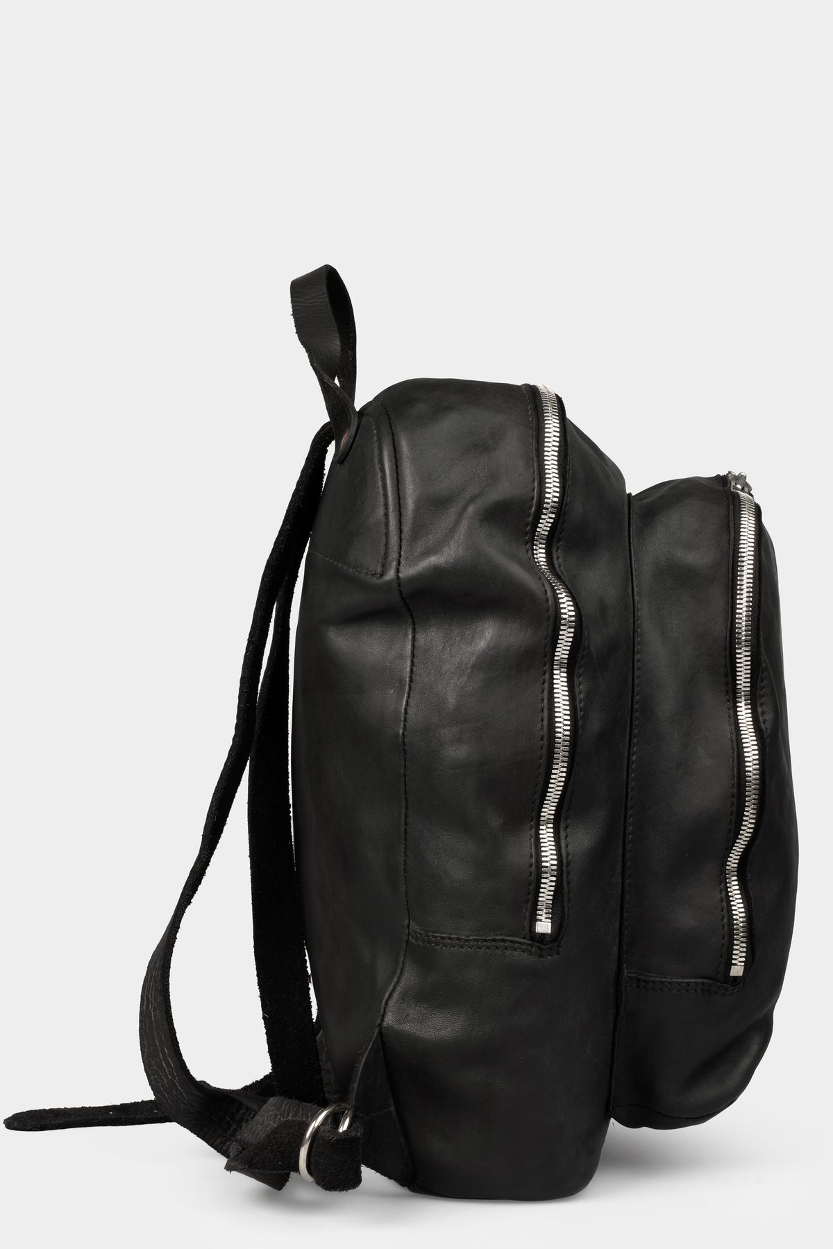 GUIDI | Double compartment leather backpack | DBP06