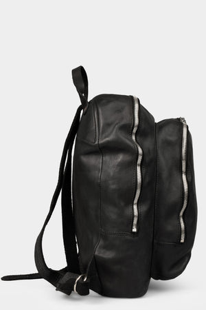 GUIDI | Double compartment leather backpack | DBP06