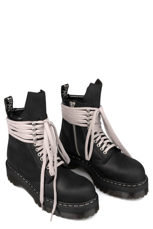 Rick Owens | AW26 - Dr. Martens quad sole steel toe nubuck boot DM02F1813