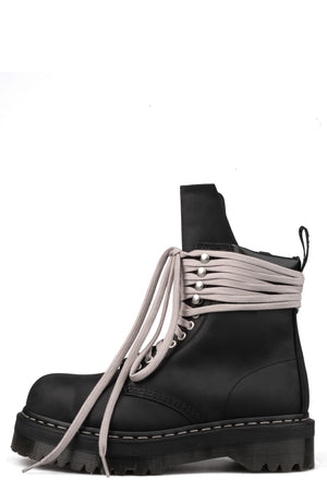 Rick Owens | AW26 - Dr. Martens quad sole steel toe nubuck boot DM02F1813