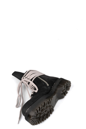Rick Owens | AW26 - Dr. Martens quad sole steel toe nubuck boot DM02F1813