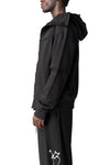 French terry ninja zip hoodie, Black