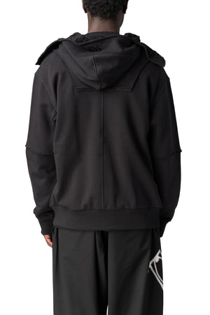 Y-3 | AW26 - French terry ninja zip hoodie, Black KR1073