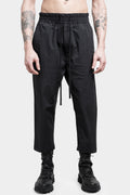 Thom/Krom | SS24 - Cropped drawstring trousers, Black