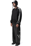 3-Stripes knitted bonnet, Black