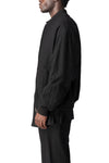 Shrink wool bomber jacket, Black