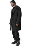Shrink wool shop coat, Black